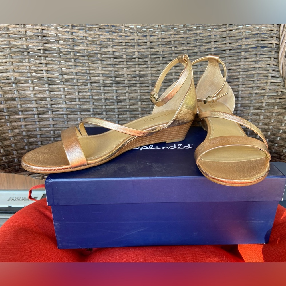 EUC Splendid Stefano Rosmet gold sandal 10M